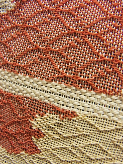 琴糸織　手織夏八寸帯